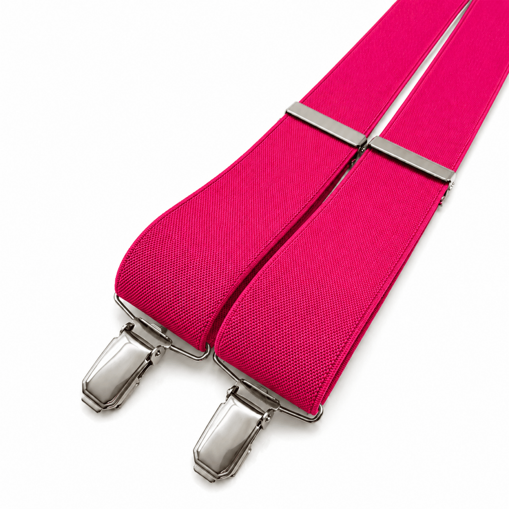 Tirantes Basic Fucsia para hombre fabricados artesanalmente en España. Tirantes elásticos de algodón color fucsia con diseño liso, forma de Y, anchura de 35 mm, pinzas metálicas acabado níquel y pieza trasera de piel natural negra. Complemento elegante y exclusivo elaborado completamente a mano en nuestro taller de Murcia. Perfectos para bodas, novios, padrinos, invitados, comuniones, bautizos, graduaciones, eventos, fiestas y celebraciones. Combinan con trajes azul marino, gris, negro, beige, camel y verde botella, así como con camisas blancas, negras, azul claro, gris perla, rosa o marfil. Accesorio masculino premium, cómodo, resistente y de alta calidad, ideal para regalar o completar un look elegante. ALT SEO (English) – +100 words Basic Fuchsia suspenders for men, handcrafted in Spain using premium elastic cotton. Elegant plain fuchsia suspenders with a classic Y-back design, 35 mm width, strong nickel metal clips and genuine black leather back piece. Handmade in our workshop in Murcia, Spain, offering excellent comfort, durability and style. Perfect for weddings, grooms, best men, guests, baptisms, communions, graduations, business events and formal occasions. They match perfectly with navy blue, black, grey, beige, camel and bottle green suits, together with white, light blue, ivory, grey or black shirts. Premium men's accessory designed to provide comfort, elegance and long-lasting quality while adding a bold and sophisticated touch to any outfit. ALT SEO (Français) – +100 mots Bretelles Basic Fuchsia pour homme fabriquées artisanalement en Espagne avec un élastique en coton de haute qualité. Bretelles unies de couleur fuchsia avec un design classique en Y, largeur de 35 mm, solides pinces métalliques finition nickel et pièce arrière en cuir naturel noir. Entièrement réalisées à la main dans notre atelier de Murcie. Accessoire élégant, confortable et résistant, idéal pour les mariages, les mariés, les témoins, les invités, les baptêmes, les communions, les cérémonies, les événements professionnels et les fêtes. Elles s'accordent parfaitement avec des costumes bleu marine, gris, noir, beige, camel ou vert bouteille ainsi qu'avec des chemises blanches, bleu clair, ivoire, grises ou noires. Cadeau raffiné et accessoire masculin haut de gamme. ALT SEO (Italiano) – +100 parole **Bretelle Basic Fucsia da uomo realizzate artigianalmente in Spagna con elastico in cotone di alta qualità. Bretelle tinta unita color fucsia con classico design a Y, larghezza di 35 mm, robuste clip metalliche con finitura nichel e parte posteriore in vera pelle nera. Interamente fatte a mano nel nostro laboratorio di Murcia, garantiscono comfort, resistenza ed eleganza. Perfette per matrimoni, sposi, testimoni, invitati, comunioni, battesimi, lauree, eventi aziendali e cerimonie. Si abbinano magnificamente ad abiti blu navy, grigi, neri, beige, cammello e verde bottiglia, insieme a camicie bianche, azzurre, avorio, grigie o nere. Accessorio maschile premium ideale come regalo elegante o per completare un look raffinato e moderno.