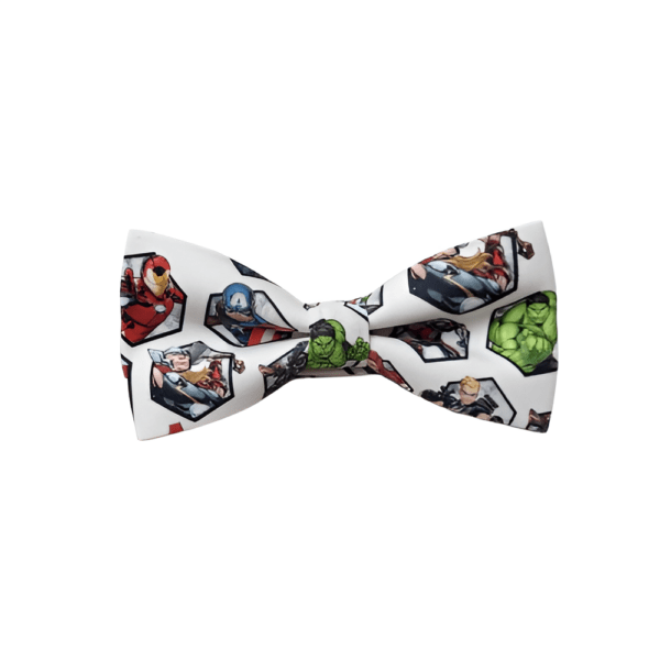 Pajarita Superheroes Blanco