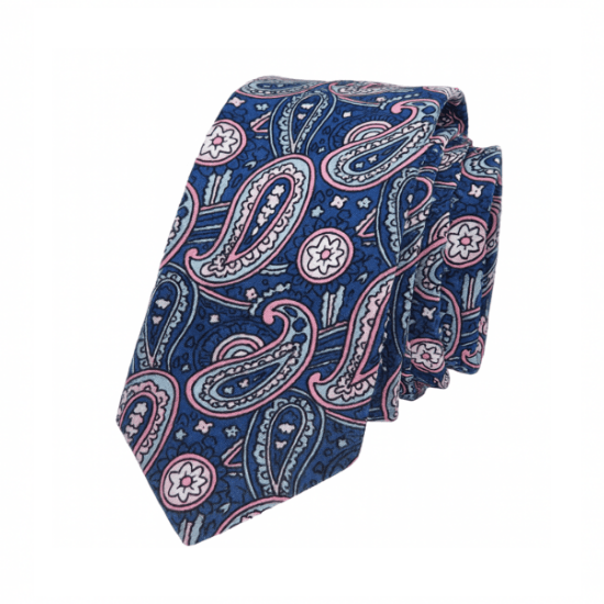 Corbata Cachemir Azul