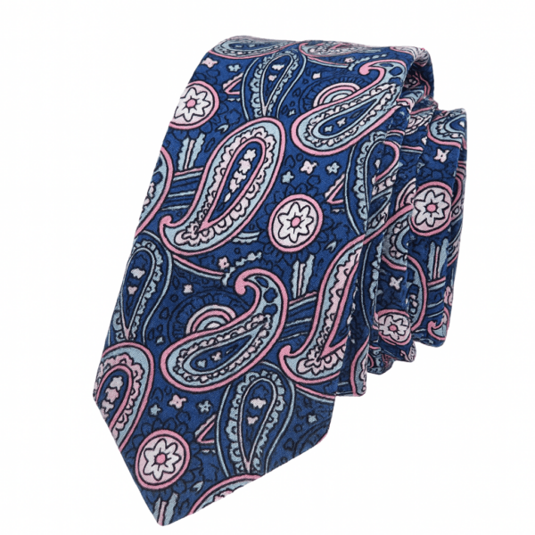 Corbata Cachemir Azul