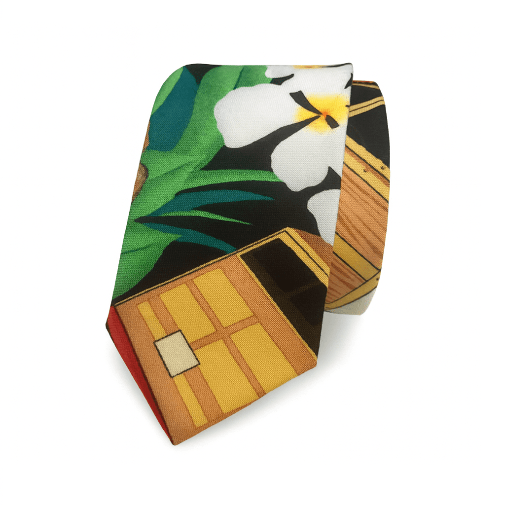 corbata pin up corbata estampada flores tropicales corbata algodón 100% artesanal corbata moderna para hombre corbata hecha a mano diseño retro corbata colorida estilismo masculino corbata tropical vintage diseño exclusivo