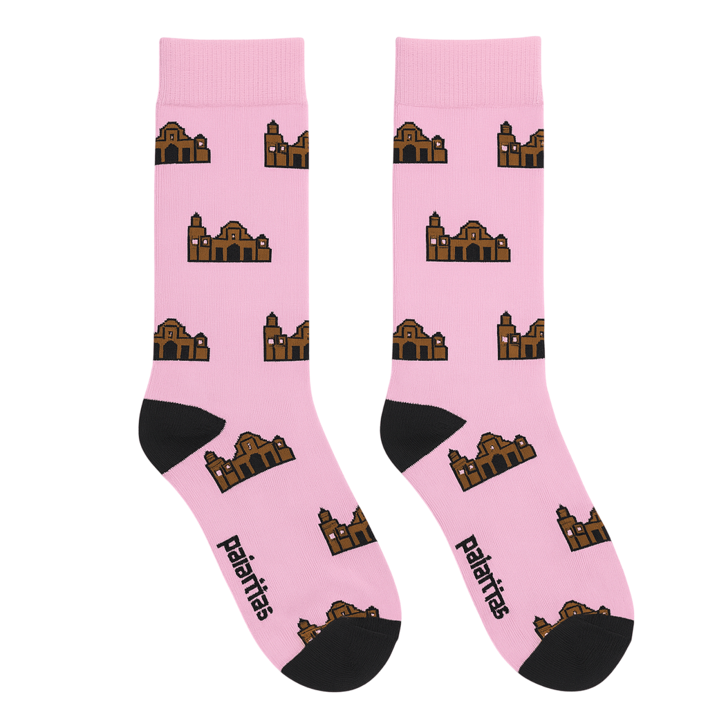 calcetines catedral de murcia calcetines rosa diseño murcia calcetines originales murcia calcetines arquitectura murciana calcetines ilustración catedral calcetines diseño español socks murcia cathedral (EN) calzini cattedrale di murcia (IT) chaussettes cathédrale de murcie (FR) calcetines rosados estampado edificios calcetines unisex diseño exclusivo