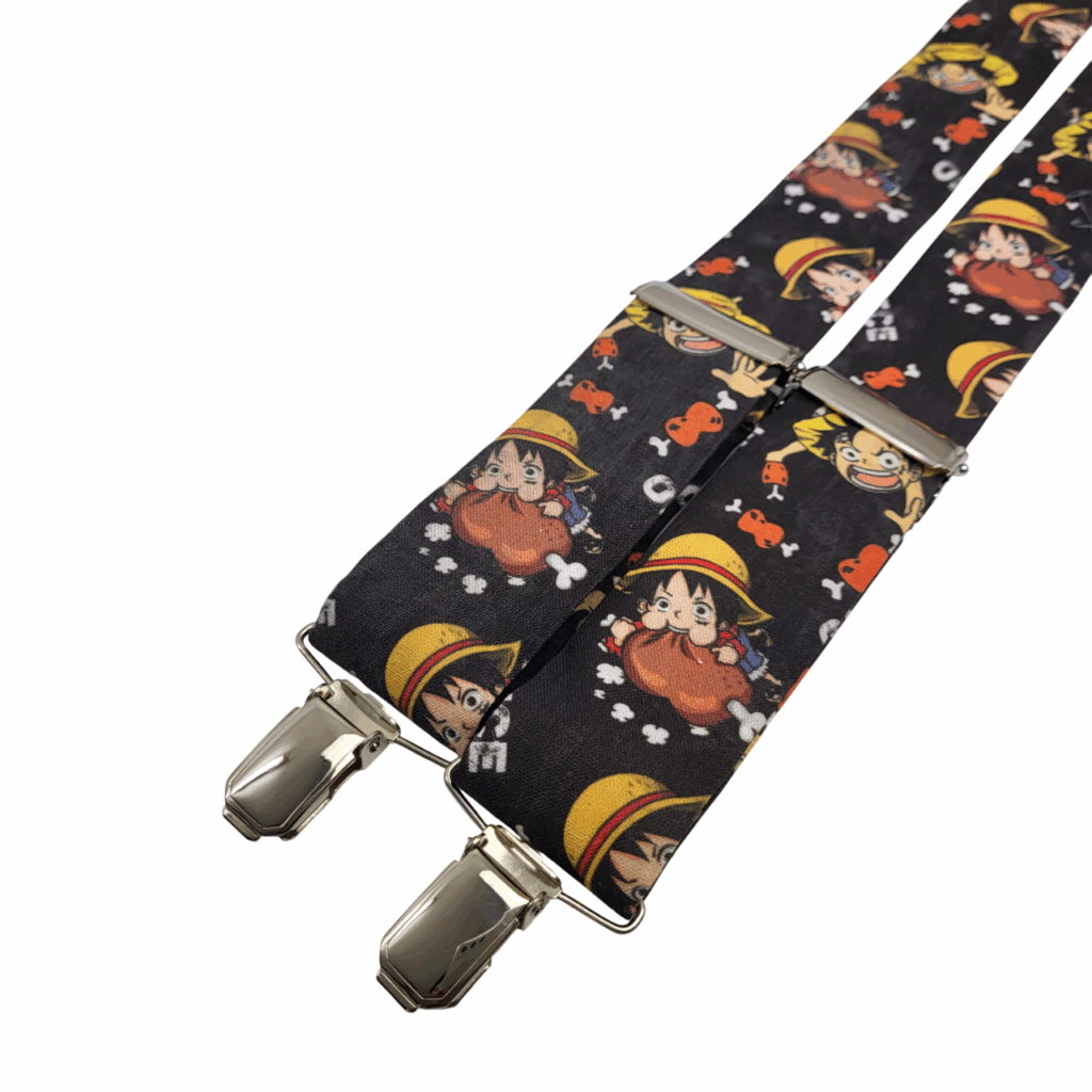 tirantes pirata piece tirantes de pirata anime tirantes de dibujo animado tirantes negros con estampado pirata tirantes artesanales España accesorios originales hombre suspenders pirate anime (EN) bretelle pirata cartone (IT) bretelles pirate animé (FR) tirantes frikis tirantes estampado divertido tirantes con personajes tirantes Luffy estilo anime tirantes unisex pirata tirantes para cosplay suspenders cartoon design (EN)