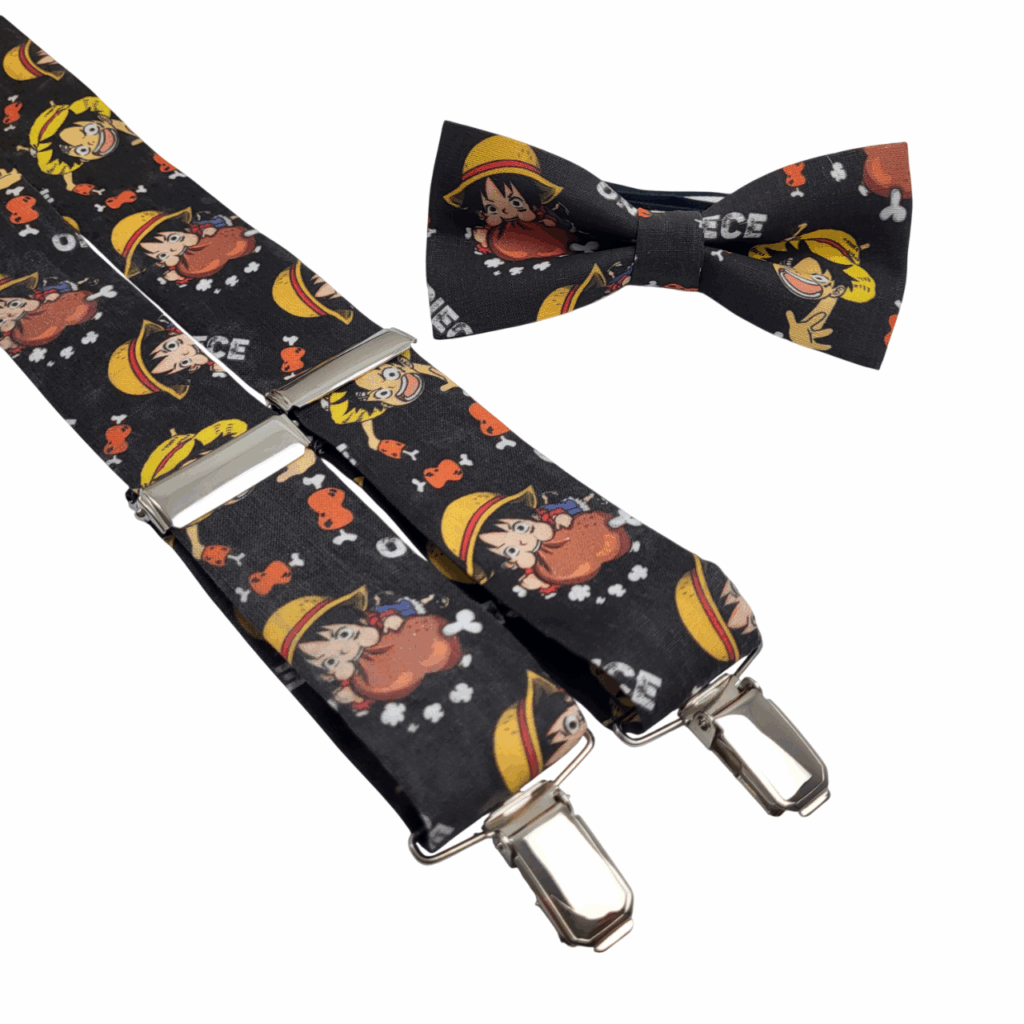 pajarita pirata tirantes pirata pack pajarita y tirantes One Piece conjunto pirata para eventos accesorios pirata para hombre pajarita de dibujos animados tirantes estampados pirata pajarita Luffy tirantes Luffy pack accesorios anime complementos temáticos piratas 👉 En inglés (mínimo uso, apoyo SEO internacional) pirate suspenders pirate bow tie anime bow tie set One Piece accessories 👉 En italiano (mínimo uso) papillon pirata bretelle pirata 👉 En francés (mínimo uso) nœud papillon pirate bretelles pirate