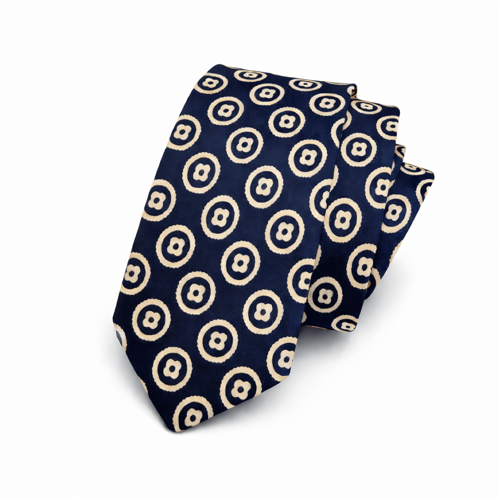 Corbata azul marino con flores blancas de seda italiana premium. Corbata elegante para hombre con diseño geométrico floral. Corbata azul elegante ideal para traje, bodas, eventos y reuniones formales. Corbata de seda italiana con patrón de flores blancas. Accesorio masculino sofisticado, moderno y versátil para vestir con estilo en ocasiones especiales o looks elegantes. English Navy blue tie with white floral pattern made from premium Italian silk. Elegant men's tie with geometric flower design. Stylish navy blue silk tie perfect for suits, weddings, business meetings and formal events. Luxury Italian silk necktie with white flower motifs. Sophisticated and modern men's accessory ideal for elegant outfits and special occasions. Italiano Cravatta blu navy con fiori bianchi realizzata in seta italiana premium. Cravatta elegante da uomo con motivo floreale geometrico. Cravatta blu elegante perfetta per abiti formali, matrimoni, eventi e riunioni di lavoro. Accessorio maschile raffinato in seta italiana con motivo floreale bianco. Cravatta moderna, sofisticata e versatile per uno stile elegante. Français Cravate bleu marine avec fleurs blanches en soie italienne premium. Cravate élégante pour homme avec motif floral géométrique. Cravate en soie bleue idéale pour costume, mariage, événements et réunions professionnelles. Accessoire masculin raffiné avec motif de fleurs blanches. Cravate moderne et sophistiquée pour un style élégant et distingué.