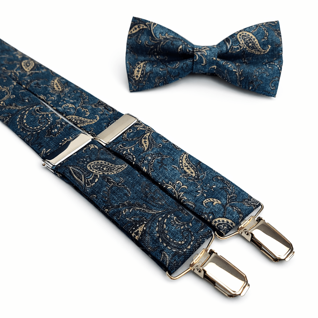 Pajarita y tirantes paisley aguamarina lino conjunto elegante hombre hecho a mano en España accesorio original con estampado paisley azul y verde tirantes elásticos con pinzas metálicas pajarita artesanal diseño exclusivo moda masculina complementos elegantes para bodas eventos y celebraciones estilo vintage moderno conjunto pajarita y tirantes premium tejido efecto lino alta calidad pack regalo hombre accesorios originales con personalidad tirantes ajustables con piel natural look sofisticado outfit elegante masculino moda hombre España pajarita paisley aguamarina tirantes a juego diseño único elegante y moderno accesorios para traje boda invitado estilo clásico renovado 🇬🇧 English (SEO ALT +100 words) Paisley aqua bow tie and suspenders linen set elegant handmade men accessory made in Spain original paisley pattern blue green tones elastic suspenders with metal clips artisan bow tie exclusive design men fashion accessories for weddings events celebrations vintage modern style matching bow tie and suspenders premium linen texture high quality gift set for men stylish accessories adjustable suspenders leather back sophisticated outfit elegant menswear Spain paisley bow tie aqua suspenders matching unique design fashion accessory classic modern style formal wear wedding guest look elegant combination handmade premium quality product 🇫🇷 Français (SEO ALT +100 mots) Noeud papillon et bretelles paisley aqua lin ensemble élégant homme fait main en Espagne accessoire original motif paisley bleu vert bretelles élastiques avec pinces métalliques noeud papillon artisanal design exclusif mode homme accessoires élégants pour mariage événements célébrations style vintage moderne ensemble assorti premium texture lin haute qualité idée cadeau homme bretelles ajustables avec cuir look sophistiqué tenue élégante masculine mode Espagne noeud papillon paisley aqua bretelles assorties design unique style classique revisité accessoire chic homme élégant tenue mariage invité 🇮🇹 Italiano (SEO ALT +100 parole) Papillon e bretelle paisley acquamarina lino set elegante uomo fatto a mano in Spagna accessorio originale motivo paisley blu verde bretelle elastiche con clip metalliche papillon artigianale design esclusivo moda uomo accessori eleganti per matrimoni eventi cerimonie stile vintage moderno set coordinato papillon e bretelle tessuto effetto lino alta qualità idea regalo uomo bretelle regolabili con pelle look sofisticato outfit elegante maschile moda Spagna papillon paisley acquamarina bretelle abbinate design unico accessorio elegante stile classico moderno abbigliamento formale invitato matrimonio