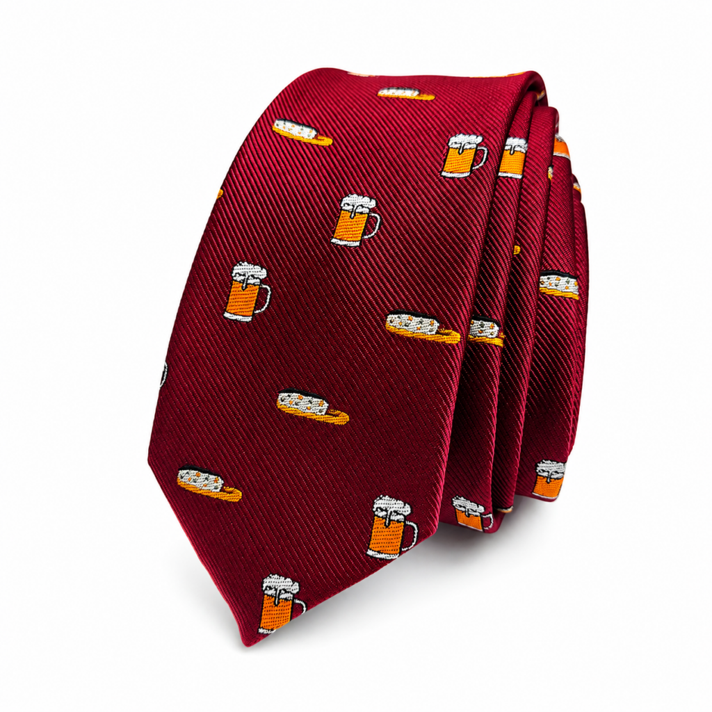 Corbata Jarra de Cerveza y Marinera artesanal para hombre fabricada a mano en España por Pajaritas con Jota. Corbata elegante de algodón premium con fondo burdeos decorado con jarras de cerveza doradas y marineras murcianas bordadas. Complemento original inspirado en la gastronomía tradicional de Murcia. Corbata exclusiva para bodas, comuniones, bautizos, novios, invitados y eventos especiales. Diseño artesanal de alta calidad con medidas aproximadas de 150 cm x 6 cm. Ideal para combinar con traje azul marino, gris o negro y camisa blanca o azul celeste. Regalo original para amantes de la cerveza, la marinera murciana, la gastronomía española y los complementos elegantes para hombre. English ALT SEO Text (100+ words) Beer Mug and Marinera Tie handmade in Spain by Pajaritas con Jota. Elegant men's cotton tie featuring a deep burgundy background decorated with beer mugs and traditional Spanish marinera tapas motifs. Unique artisan necktie inspired by Murcia gastronomy and Spanish culture. Premium quality handmade tie perfect for weddings, grooms, guests, baptisms, communions, business events and special occasions. Crafted from high-quality cotton with reinforced structure for a perfect knot and elegant drape. Approximate size 150 cm x 6 cm. Stylish accessory that pairs perfectly with navy blue, grey or black suits and white or light blue shirts. Original gift idea for beer lovers, food enthusiasts and men seeking distinctive handmade fashion accessories. Texte ALT SEO Français (100+ mots) Cravate Jarra de Cerveza et Marinera fabriquée artisanalement en Espagne par Pajaritas con Jota. Cravate élégante pour homme réalisée en coton premium avec fond bordeaux décoré de chopes de bière et de marineras traditionnelles de Murcie. Accessoire original inspiré de la gastronomie espagnole et des traditions murciennes. Cette cravate artisanale est idéale pour les mariages, baptêmes, communions, événements professionnels, cérémonies et occasions spéciales. Confectionnée à la main avec des matériaux de haute qualité, elle offre confort, durabilité et une excellente tenue. Dimensions approximatives de 150 cm x 6 cm. Se combine parfaitement avec un costume bleu marine, gris ou noir et une chemise blanche ou bleu clair. Cadeau parfait pour les amateurs de bière, de gastronomie et d’accessoires élégants. Testo ALT SEO Italiano (100+ parole) Cravatta Jarra de Cerveza e Marinera realizzata artigianalmente in Spagna da Pajaritas con Jota. Elegante cravatta da uomo in cotone premium con sfondo bordeaux decorato con boccali di birra e tradizionali marineras murciane. Accessorio esclusivo ispirato alla gastronomia della regione di Murcia e alla cultura spagnola. Perfetta per matrimoni, comunioni, battesimi, eventi aziendali, feste e occasioni speciali. Realizzata a mano con materiali di alta qualità per garantire comfort, durata e una perfetta vestibilità. Misure approssimative 150 cm x 6 cm. Si abbina perfettamente ad abiti blu navy, grigi o neri e camicie bianche o azzurre. Idea regalo originale per amanti della birra, della gastronomia spagnola e degli accessori artigianali eleganti da uomo.