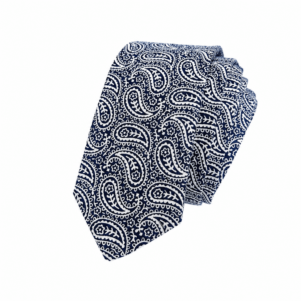 Corbata Cachemir Azul artesanal para hombre fabricada a mano en España por Pajaritas con Jota. Elegante corbata azul marino con estampado cachemir blanco estilo paisley de inspiración clásica. Complemento masculino ideal para bodas, comuniones, bautizos, eventos especiales, reuniones profesionales y celebraciones elegantes. Confeccionada en algodón premium 100% en nuestro taller artesanal de Murcia. Diseño sofisticado, exclusivo y atemporal que combina perfectamente con trajes azul marino, gris marengo, gris perla, negro o beige. Corbata de 150 cm de largo y 6 cm de ancho, con excelente caída y gran comodidad. Regalo original para hombre, novio, padrino, invitado o amante de la moda masculina elegante y artesanal. ALT TEXT SEO ENGLISH (+100 words) Blue Paisley Tie handmade in Spain by Pajaritas con Jota. Elegant men's necktie featuring a navy blue background with a sophisticated white paisley pattern inspired by classic British and Italian menswear. Crafted from premium 100% cotton in our artisan workshop in Murcia, Spain. This handmade tie is perfect for weddings, grooms, groomsmen, baptisms, communions, business events, formal occasions and elegant celebrations. Measuring approximately 150 cm in length and 6 cm in width, it offers excellent comfort, structure and knot shape. A stylish accessory that pairs perfectly with navy, grey, black or beige suits. Ideal gift for men who appreciate quality craftsmanship, timeless fashion and exclusive handmade accessories. ALT TEXT SEO FRANÇAIS (+100 mots) Cravate Cachemir Bleu artisanale pour homme fabriquée à la main en Espagne par Pajaritas con Jota. Élégante cravate bleu marine ornée d'un motif cachemire blanc de style paisley, inspiré de la mode masculine classique et raffinée. Confectionnée en coton premium 100 %, elle est réalisée artisanalement dans notre atelier de Murcie. Cette cravate est idéale pour les mariages, baptêmes, communions, cérémonies, événements professionnels et occasions spéciales. Avec une longueur d'environ 150 cm et une largeur de 6 cm, elle offre un excellent tombé et un confort remarquable. Accessoire parfait pour accompagner un costume bleu marine, gris, noir ou beige. Cadeau original pour homme appréciant l'artisanat, l'élégance et la qualité. ALT TEXT SEO ITALIANO (+100 parole) Cravatta Cachemir Blu artigianale da uomo realizzata a mano in Spagna da Pajaritas con Jota. Elegante cravatta blu navy con raffinato motivo cachemire bianco stile paisley, ispirato alla tradizione della moda maschile classica. Realizzata in cotone premium 100% nel nostro laboratorio artigianale di Murcia, offre qualità, comfort e una caduta impeccabile. Perfetta per matrimoni, comunioni, battesimi, eventi aziendali, cerimonie e occasioni eleganti. Le dimensioni sono circa 150 cm di lunghezza e 6 cm di larghezza. Si abbina perfettamente ad abiti blu, grigi, neri o beige. Un accessorio esclusivo per uomini che apprezzano l'artigianato, lo stile senza tempo e i prodotti fatti a mano di alta qualità.