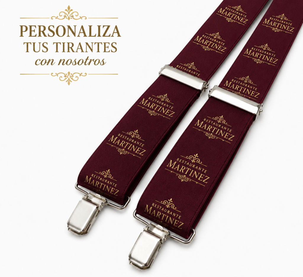 Personaliza tus tirantes con Nosotros - Mínimo 1 Unidad muestra unos tirantes personalizados para hombre confeccionados artesanalmente en algodón y hechos a mano en nuestro taller. En la imagen aparecen unos tirantes de color azul turquesa uniforme decorados con pequeñas claquetas de cine negras y blancas distribuidas por toda la tela, combinados con reguladores y pinzas metálicas plateadas. Este diseño es un ejemplo de las posibilidades de personalización, ya que pueden realizarse tirantes con logotipos, escudos, dibujos, símbolos, iniciales, nombres, fechas, empresas, profesiones o aficiones. Los tirantes personalizados son perfectos para bodas, novios, invitados, padrinos, testigos, comuniones, bautizos, restaurantes, hoteles, empresas, asociaciones, clubes, eventos y celebraciones. Fabricados en algodón, son una opción artesanal, original y perfecta para regalar o sorprender con un complemento masculino exclusivo. SEO ALT text in English – more than 100 words Personalize your Suspenders with Us - Minimum 1 Unit features handmade personalized men’s suspenders crafted from cotton in our workshop. The example shown features a uniform turquoise blue fabric decorated with small black and white cinema clapperboards distributed across the straps, together with polished silver metal adjusters and fastening clips. Customers can create their own custom suspenders by choosing the background color and adding company logos, crests, drawings, illustrations, initials, names, dates, symbols, hobbies or professional motifs. These personalized suspenders are ideal for weddings, grooms, wedding guests, best men, groomsmen, communions, baptisms, corporate events, restaurants, hotels, clubs, associations and special celebrations. Handmade cotton suspenders are also an original personalized gift for men and can be coordinated with navy, grey, black, beige or bottle green suits and white, ivory or light blue shirts. Texte ALT SEO en français – plus de 100 mots Personnalisez vos bretelles avec nous - Minimum 1 unité présente des bretelles personnalisées pour homme fabriquées en coton et confectionnées artisanalement à la main dans notre atelier. Sur l’image, les bretelles présentent un fond bleu turquoise uniforme décoré de petites claquettes de cinéma noires et blanches réparties sur le tissu, avec des réglages et des pinces métalliques argentées. Ce modèle illustre les nombreuses possibilités de personnalisation : logos d’entreprise, blasons, dessins, symboles, initiales, noms, dates, illustrations, professions, passions ou motifs particuliers. Ces bretelles personnalisées sont parfaites pour les mariages, mariés, invités, témoins, parrains, communions, baptêmes, restaurants, hôtels, entreprises, associations, clubs et événements. Elles constituent également une idée cadeau originale pour homme et peuvent être associées à des costumes bleu marine, gris, noir, beige ou vert bouteille avec une chemise blanche, ivoire ou bleu clair. Testo ALT SEO in italiano – più di 100 parole Personalizza le tue bretelle con noi - Minimo 1 unità mostra delle bretelle personalizzate da uomo realizzate in cotone e confezionate artigianalmente a mano nel nostro laboratorio. Nell’immagine appare un modello con fondo blu turchese uniforme decorato con piccole ciak cinematografiche nere e bianche distribuite sulle fasce, completato da regolatori e clip metalliche argentate. Il cliente può personalizzare completamente il tessuto scegliendo colore di fondo, loghi aziendali, stemmi, disegni, simboli, iniziali, nomi, date, illustrazioni, professioni o passioni. Le bretelle personalizzate sono perfette per matrimoni, sposi, invitati, testimoni, padrini, comunioni, battesimi, ristoranti, hotel, aziende, associazioni, club ed eventi speciali. Sono inoltre un regalo originale per uomo e possono essere abbinate a completi blu navy, grigio, nero, beige o verde bottiglia con camicie bianche, avorio o azzurro chiaro.